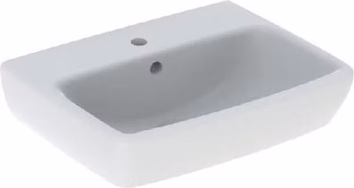 Geberit Selnova Square - Lavamano 450x350 mm, con 1 foro per rubinetto, con troppopieno, bianco 500.322.01.7