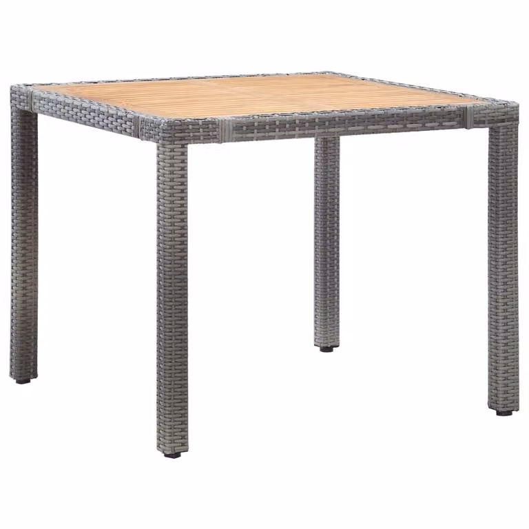vidaXL set da pranzo da giardino 5 pezzi con cuscini in poly rattan grigio