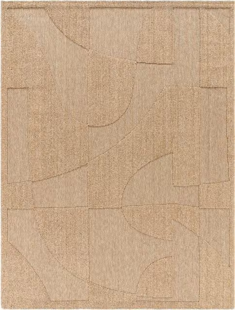 Tappeto Bali beige per interni ed esterni con effetto alto-basso, L: 280 cm, P: 200 cm