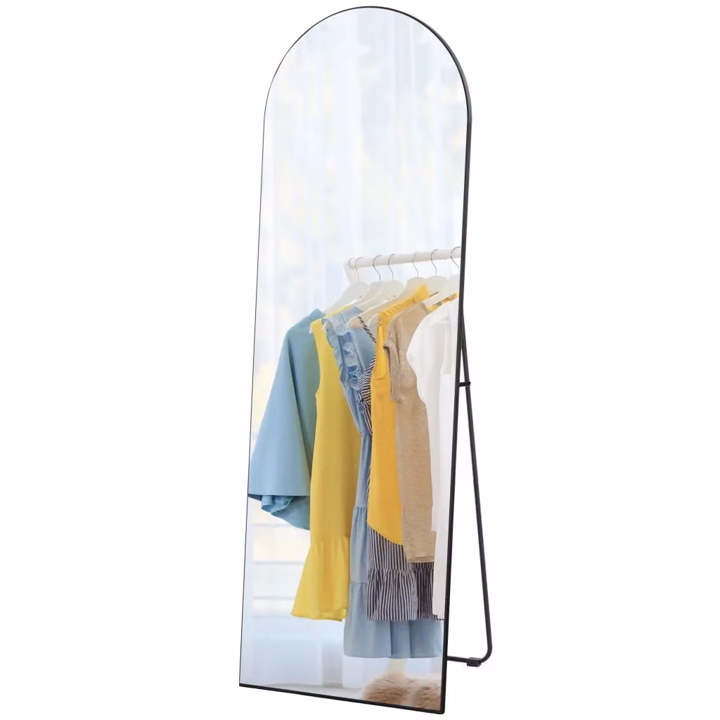 Specchio da terra a figura intera Xylo senza cornice nero L: 50 cm, H: 150 cm – 2