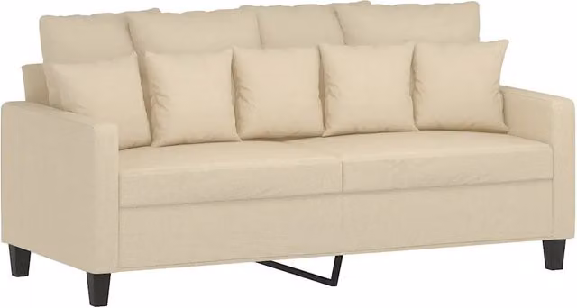 Divano | Divano da soggiorno | Sofa a 2 Posti Crema 140 cm in Tessuto