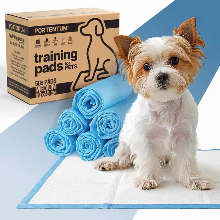 Tappetini PORTENTUM PIPI per cani, 60x45 cm, 50 pezzi, assorbenti