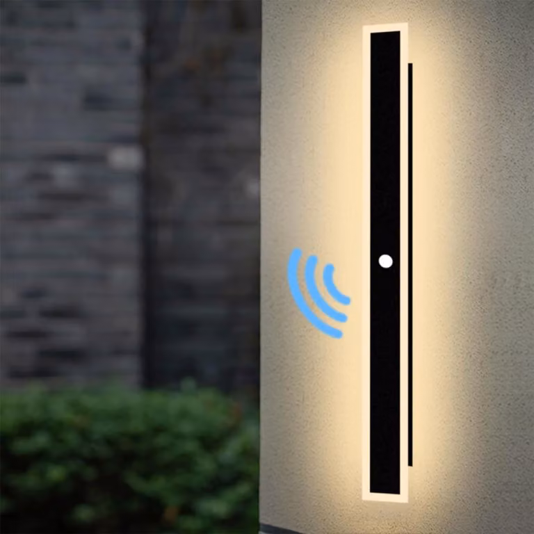Lampada da parete a LED con sensore di movimento, grado di protezione IP65, 150 cm, colore antracite