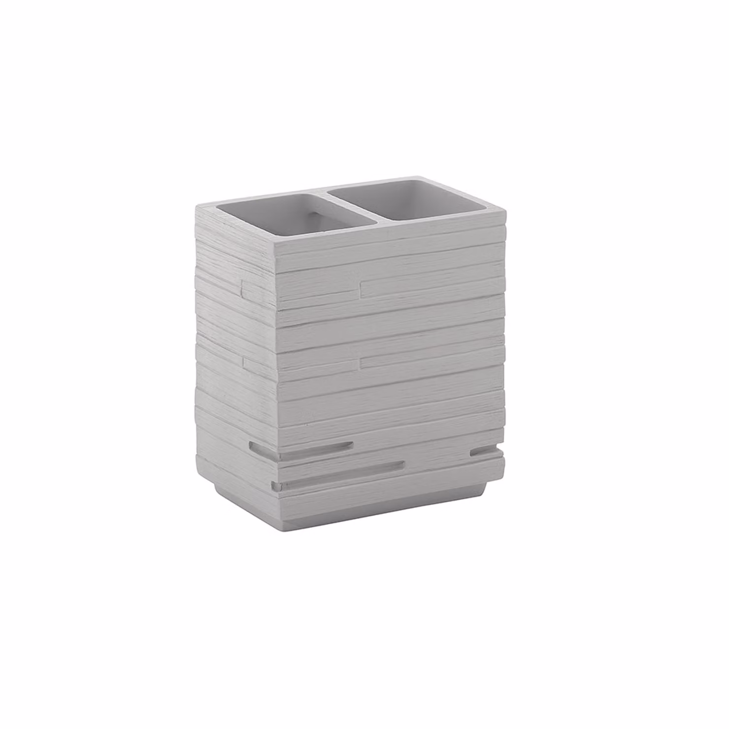 Portaspazzolini d'appoggio in resina QU98 Gedy serie QUADROTTO Grigio