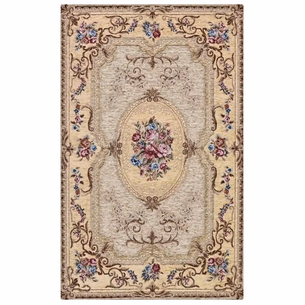 Tappeto Pierre Tappeti Aubusson Beige in Ciniglia Lavabile e Antiscivolo L: 200 cm, P: 280 cm – 2
