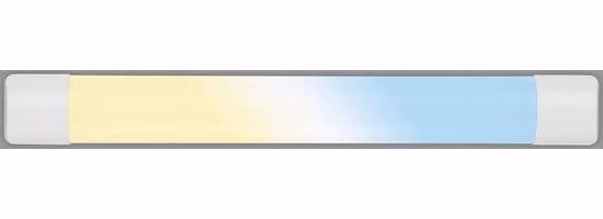 Lampada da officina da 60 cm con strisce LED, 18 W, 2100 lm, 2 modalità, colore della luce regolabile