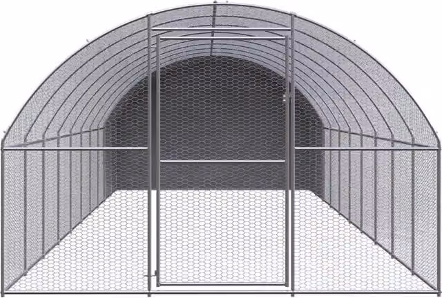 Gabbia per polli da esterno Videx in acciaio zincato grigio L: 10 m, P: 3 m, H: 2 m – 1