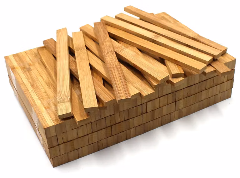 Listelli di bambù in legno, 17x7x200 mm - 80 pezzi, ideali per lavori manuali e decorazioni