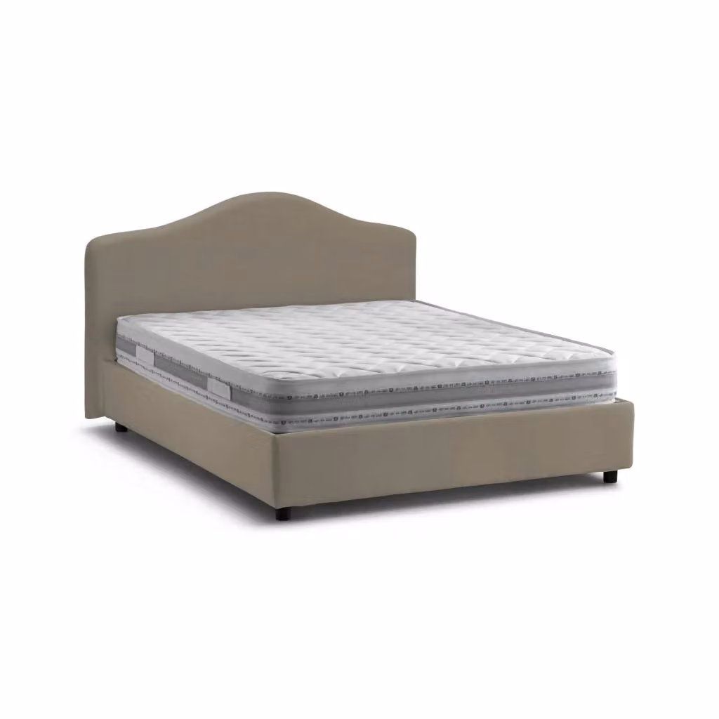 Letto Matrimoniale Talamo Italia con Materasso Incluso, Base con Contenitore Alzabile, Grigio, L/P/H: 160 x 200 x 175 cm – 2