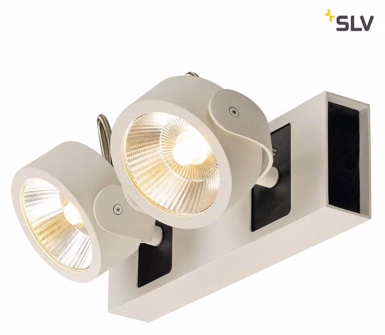 KALU LED 2 lampada da parete e da soffitto, bianco/nero, 3000K, 60