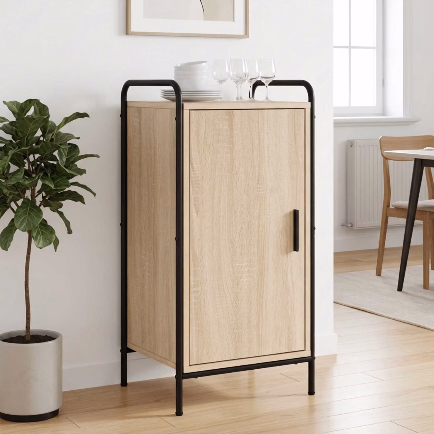 vidaXL Credenza Rovere Sonoma 97 x 33 x 81 cm Legno ingegnerizzato