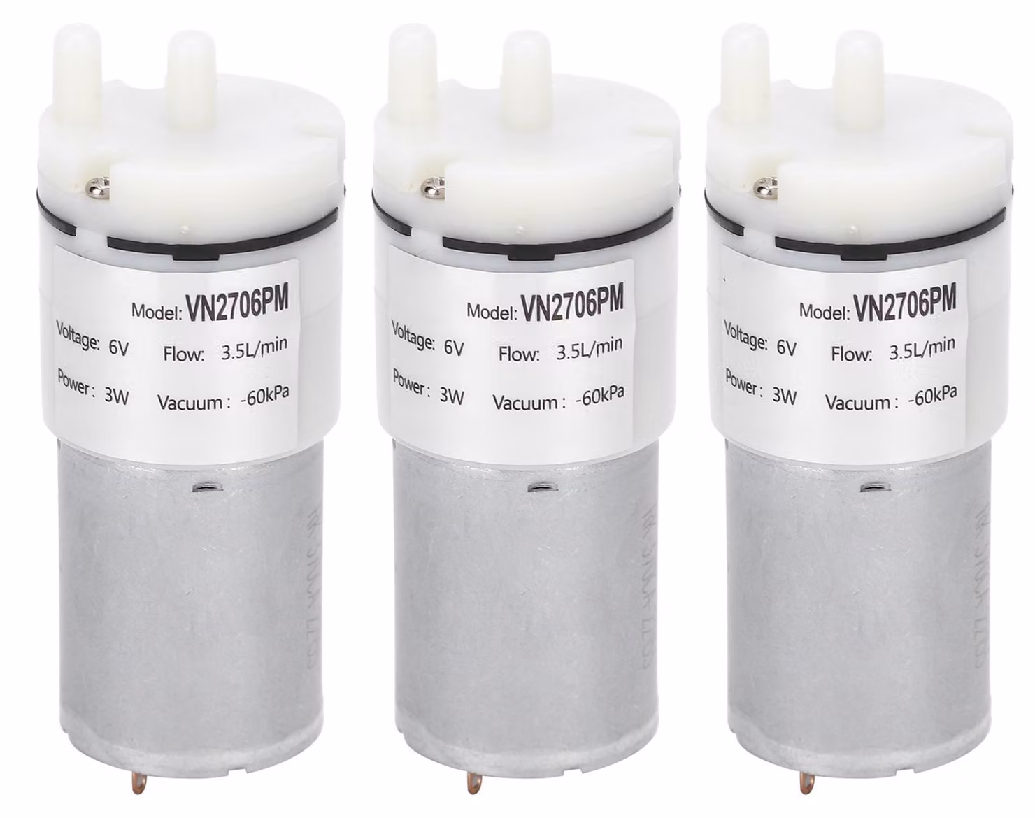3 pezzi di micro pompa per acqua, mini pompa sommergibile, accessori per acquari, alimentazione DC 6V, modello VN2706PM
