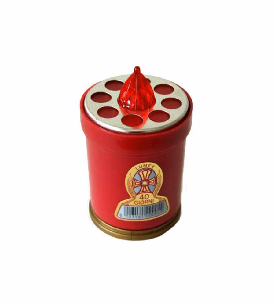 Cero Votivo Lumi Batteria Gg 40  Basic Rosso  Ater