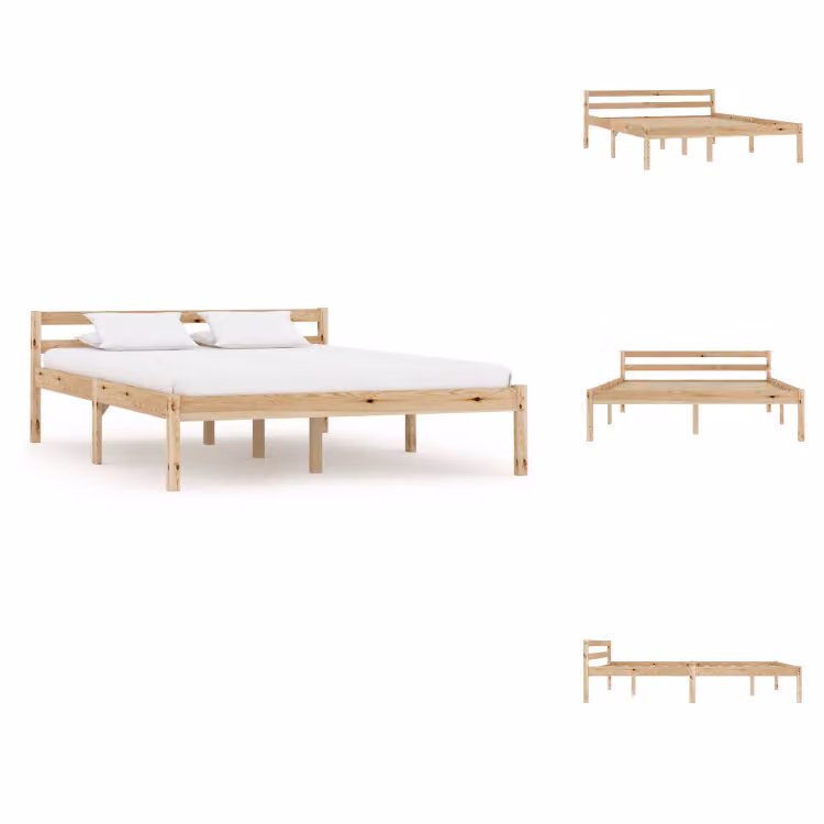 vidaXL Letto in legno massiccio di pino 140x200 cm - Letti e strutture letto