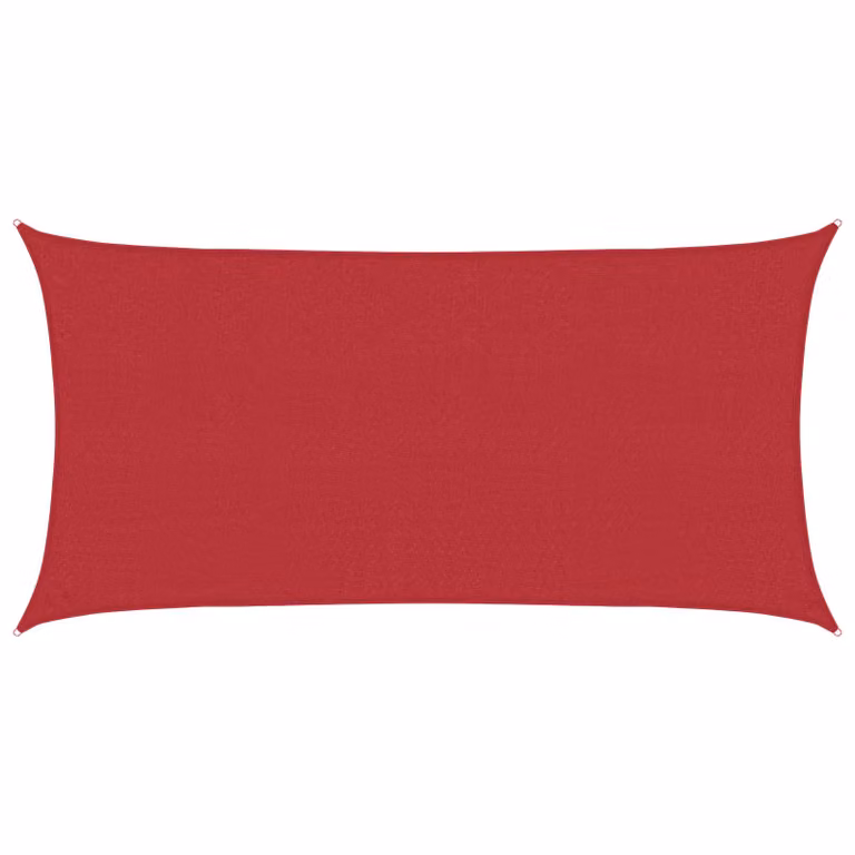 Telo Ombra Rettangolare vidaXL in HDPE Rosso 2 x 6 m