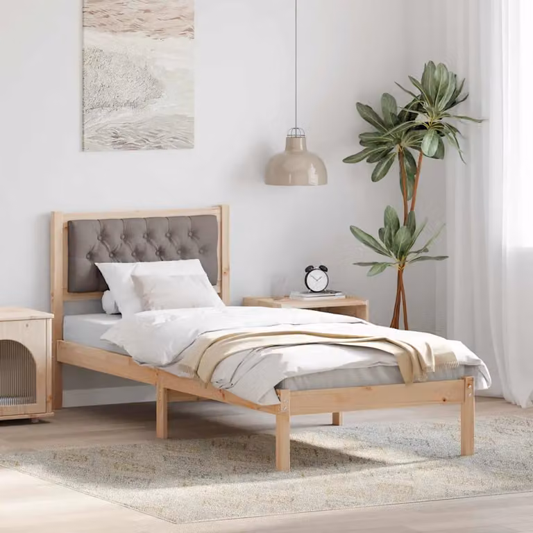 Struttura del letto Talpa vidaXL in pino massello, L/P/H: 90 x 200 x 100 cm