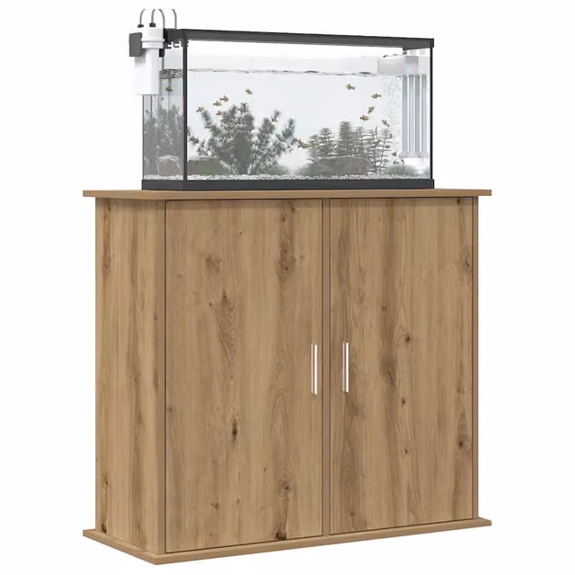 Supporto per acquario vidaXL in legno ingegnerizzato rovere marrone L: 81 cm, P: 36 cm, H: 73 cm