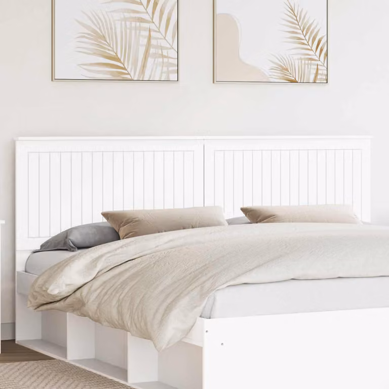 Testiera per letto moderna vidaXL in legno ingegnerizzato bianco opaco