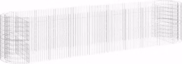 Gabbione con Fioriere | Cassetta per fiori | Letto Rialzato in Ferro Zincato 500x100x100 cm