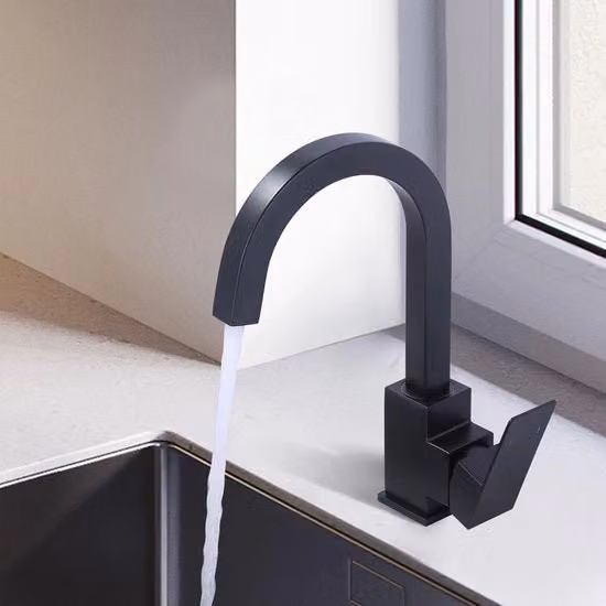 360° giratoria alta pressione cucina per cucina stacaravan in acciaio inossidabile con maniglia e rubinetto per cucina