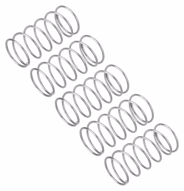 5 molle a compressione, acciaio inossidabile 304, 0,9x14x30 mm, colore argento