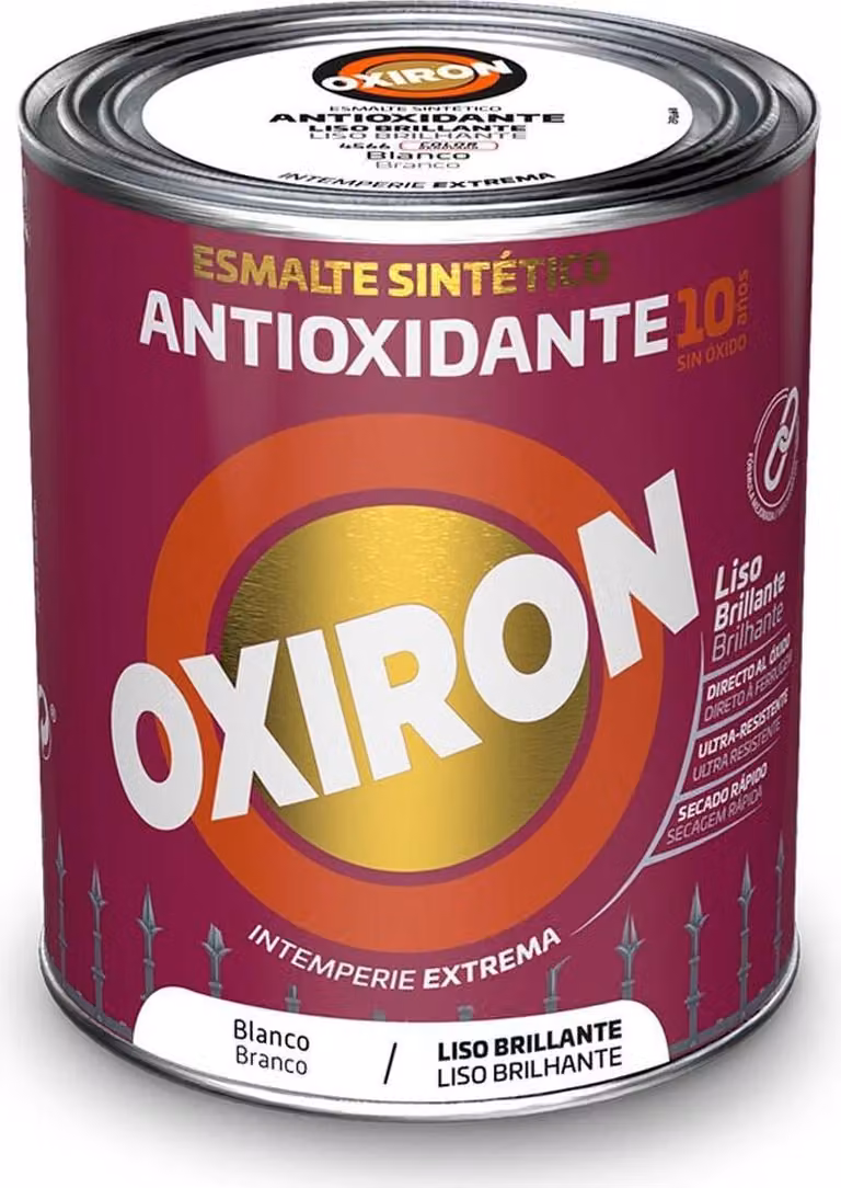 Vernice metallizzata sintetica oxiron stainless smooth glossy white 750ml titanio 5809078