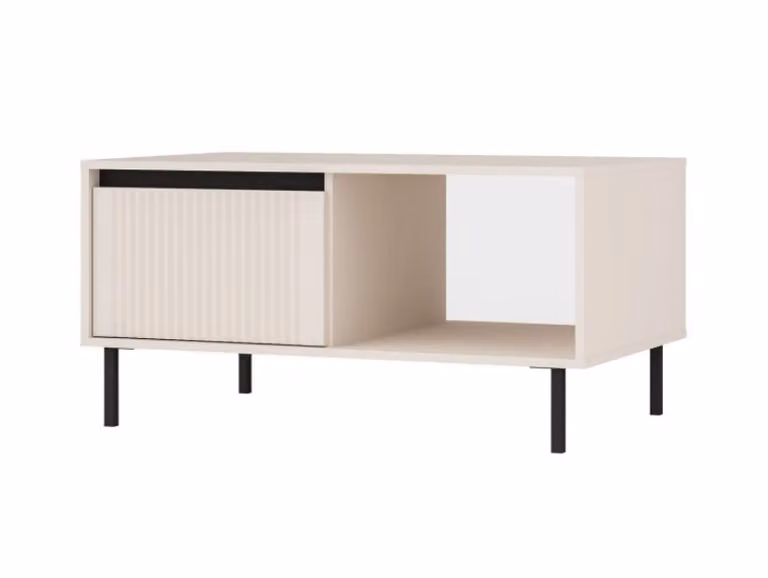 Tavolino TIRIL - beige / nero