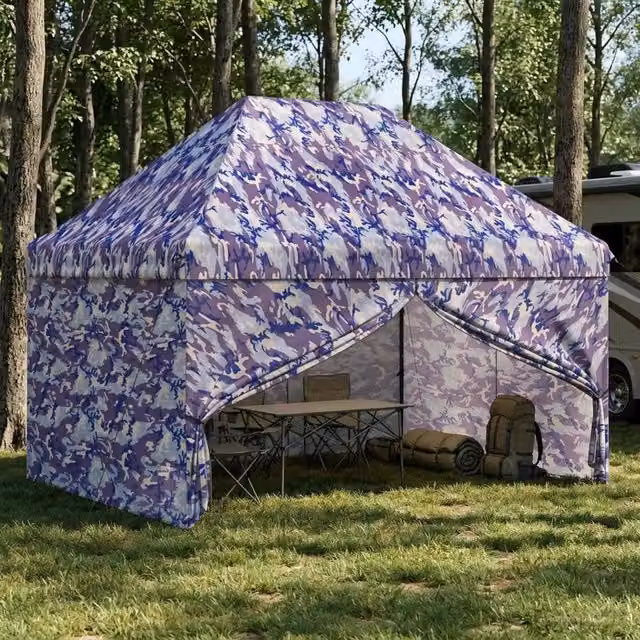 Gazebo Pop-up con 4 Pareti 2,95 x 4,1 m Blu Cacciatore 42036831