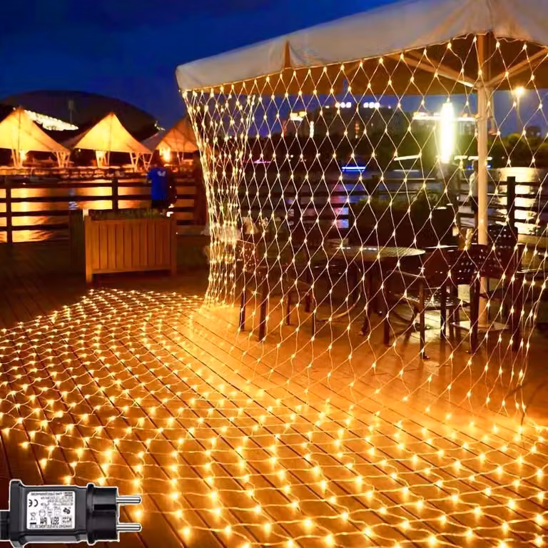 660 LED luci fiabesche 6 x 4 m luci fiabesche bianco caldo Trasformatore di rete Timer 8 modalità Luci fiabesche per Natale, Halloween, feste, compleanni, matrimoni Adatto per uso interno ed esterno