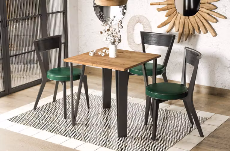 Tavolo da pranzo allungabile Endo-Möbel Adeo 80cm - 170cm struttura in metallo (rovere Craft)