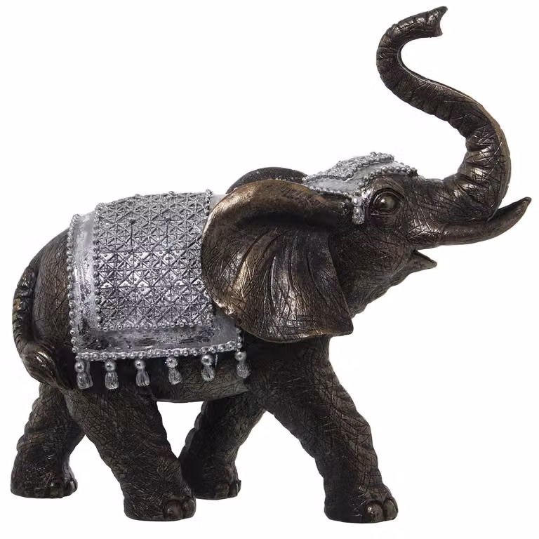 Harsfigur Elefant, 27 x 12 x 25 cm, multicolore