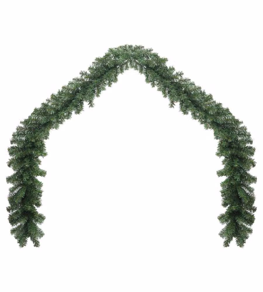 Ghirlanda di Natale verde vidaXL in plastica da 5 m – 2