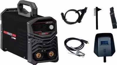 Saldatrice Inverter Helvi Rod Maker 160 MMA Accessoriata 230 V Nero