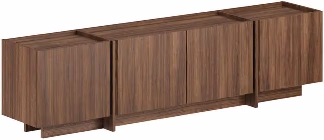 Mobile TV in legno "Lowen" - 180 x 35 x 46 cm - Noce Milano