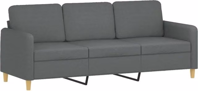 Divano moderno da soggiorno DESIGN IN in tessuto grigio L: 198 cm, P: 80 cm, H: 77 cm – 1