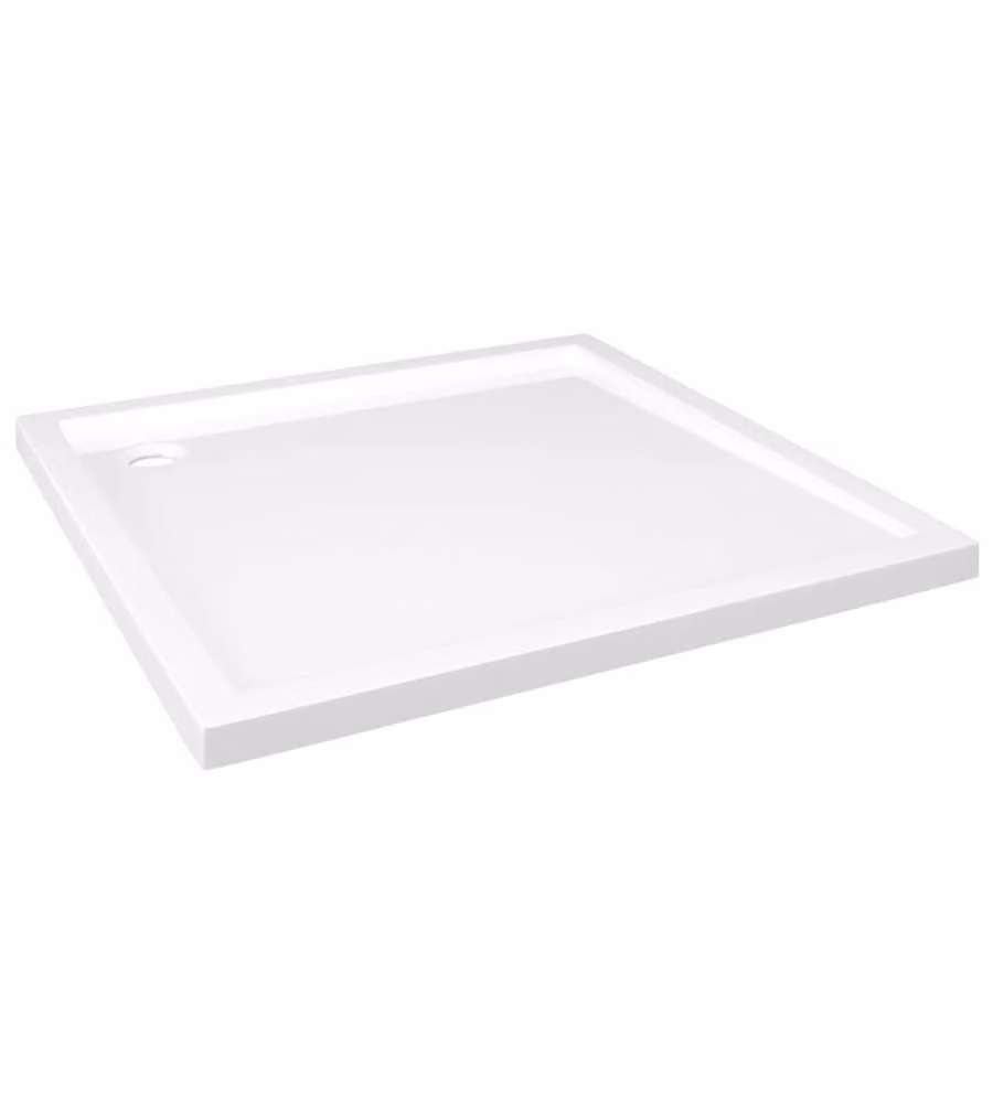 Piatto doccia quadrato vidaXL in ABS bianco 80 x 80 cm – 2