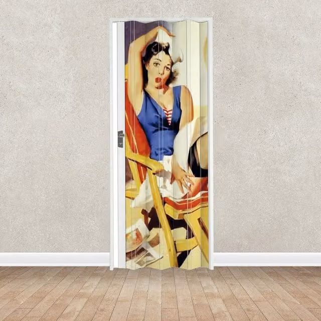 Porta a soffietto Lady in PVC multicolore L 89,5 x H 214 cm
