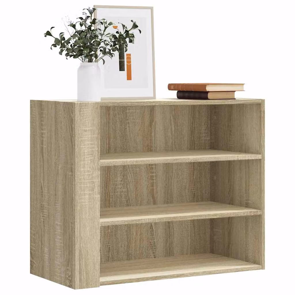 Armadietto a muro vidaXL in legno Rovere Sonoma, colore beige e marrone, L 75 cm x P 35 cm x H 60 cm