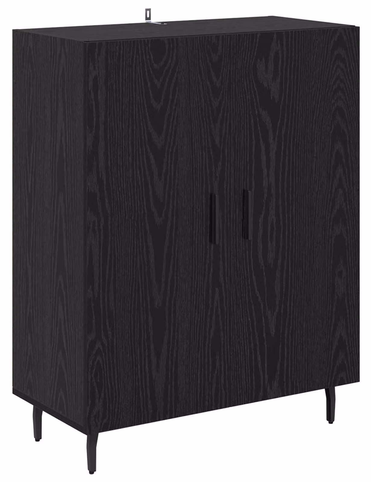 Credenza Rovere Nero 69,5 x 34 x 90 cm Legno multistrato