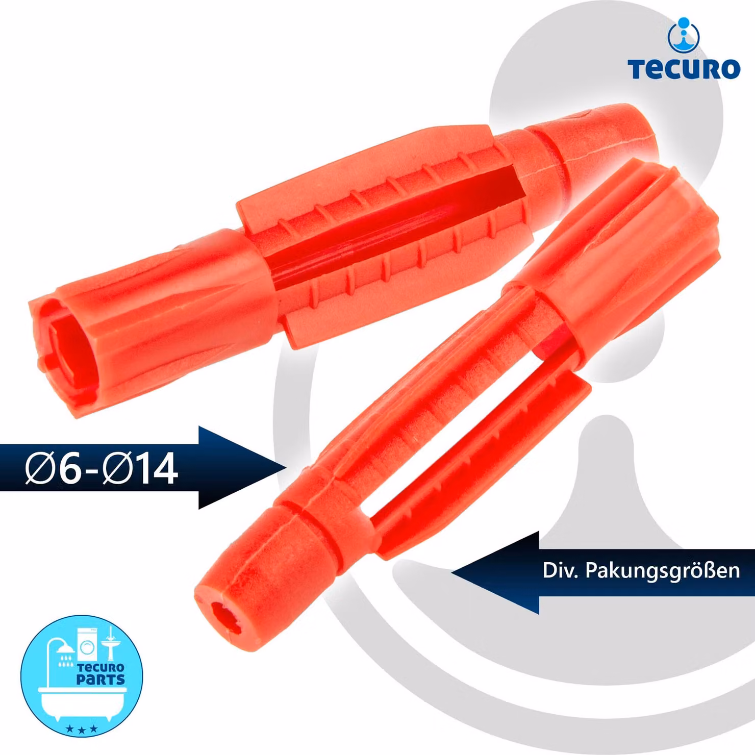 tassello tecuro Tassello multiuso Tassello 14,0 x 75 mm - 50 pezzi - plastica rossa