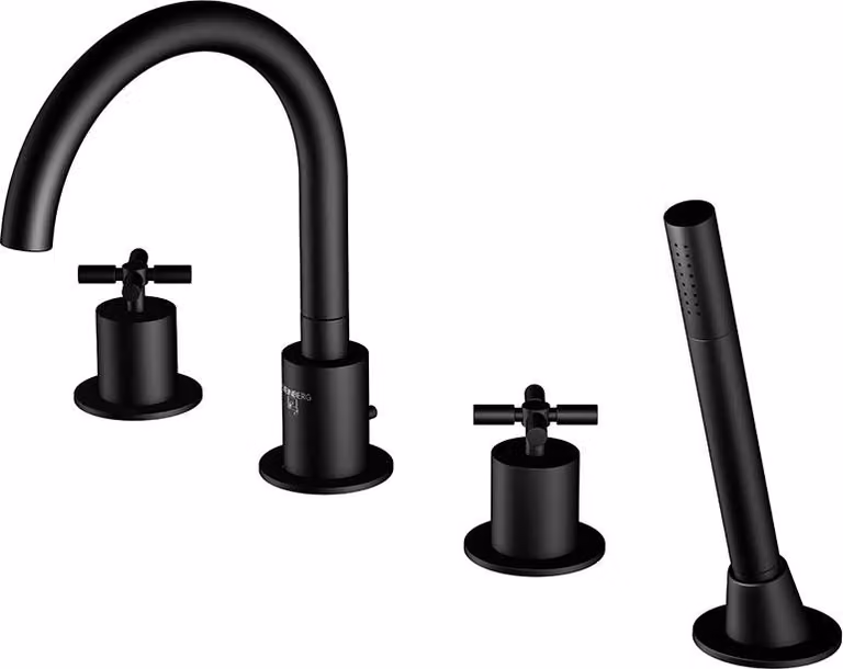 Steinberg Série 250 robinetterie de baignoire, 4 trous, pivotant, montage sur bord de baignoire, saillie 192 mm, 2502400S, 2502400S