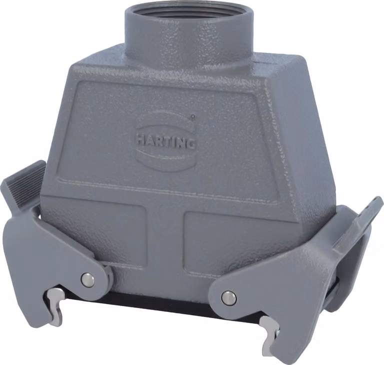 HARTING Han 16B Alloggiamento connettore alto, 1xPG29 uscita cavo diritta, con 2 staffe trasversali Vite PG29 Area di serraggio