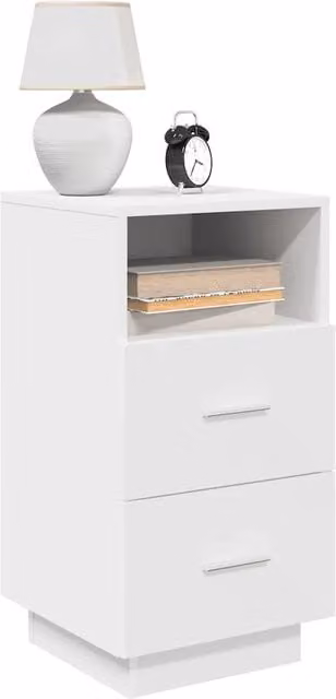 Set di 2 comodini bianchi moderni con 2 cassetti vidaXL L/P/H: 36 x 36 x 68 cm