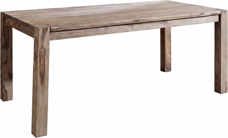 MASSIVMOEBEL24 | tavolo da pranzo in legno di Sheesham / palissandro 120x90x76 grigio scuro oliato NATURE GREY #502