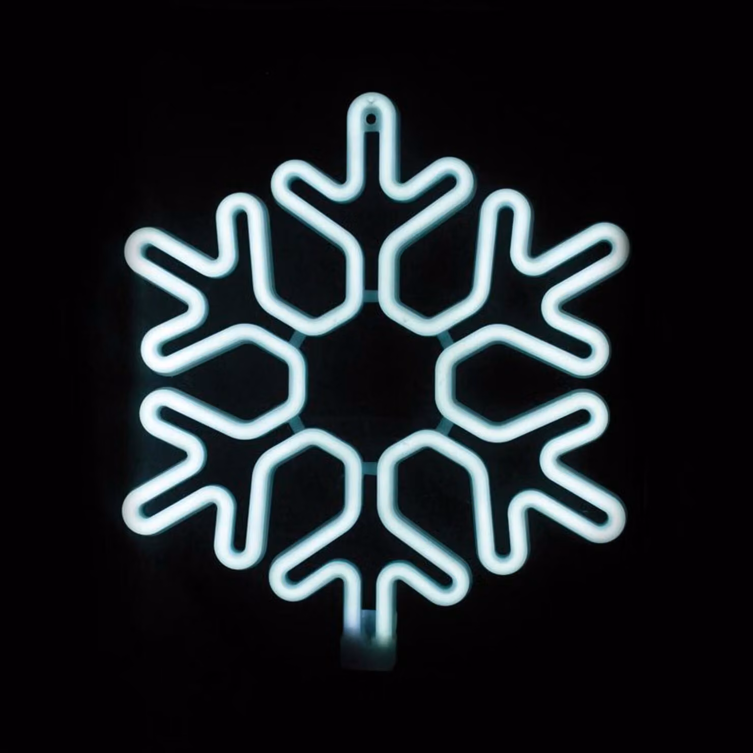 ACA Decorazione natalizia luminosa da esterno a forma di fiocco di neve, 300 LED, doppio tubo al neon da 3 m, bianco freddo, IP44, 40 x 40 cm, cavo di alimentazione da 1,5 m X0830024111