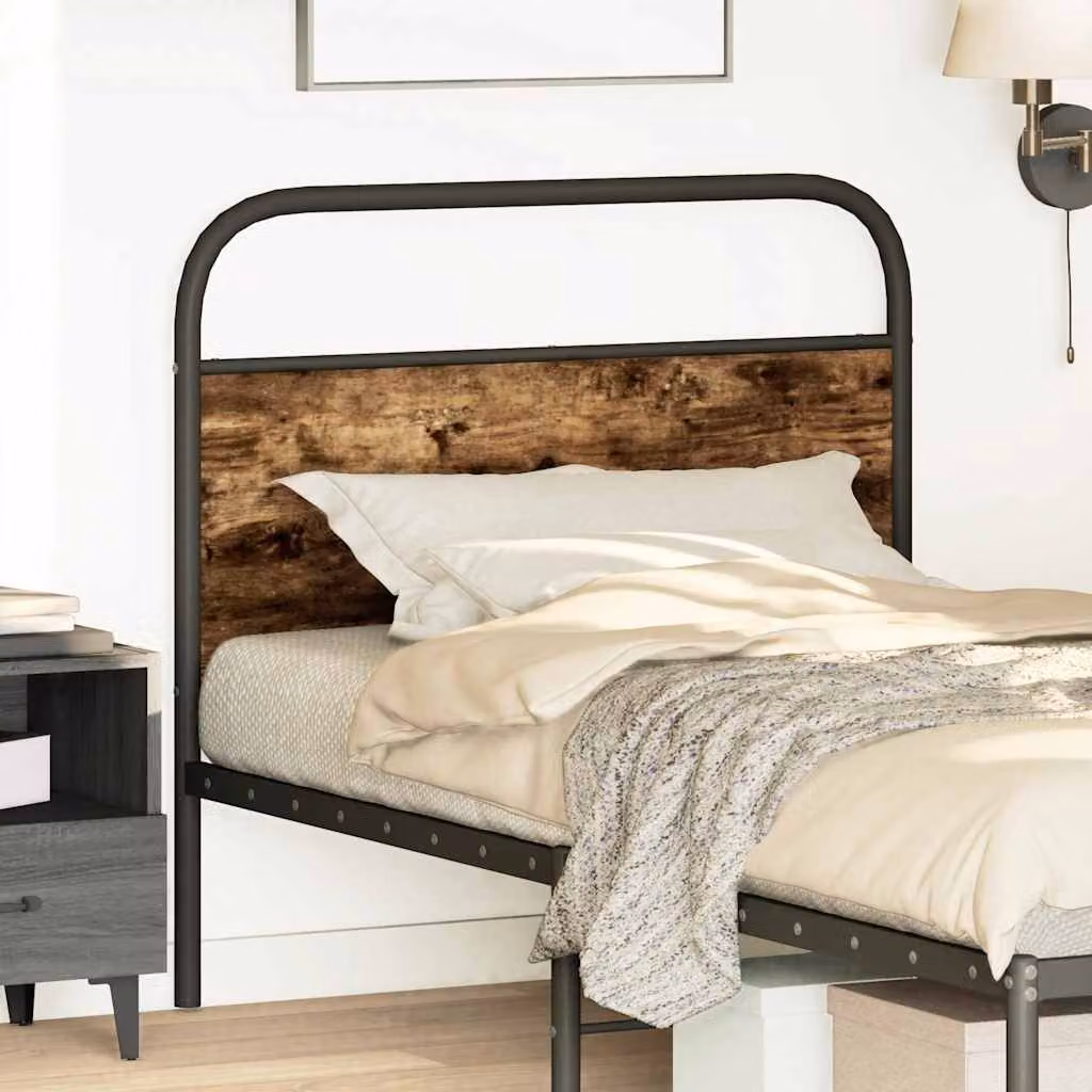 vidaXL Testiera di Ricambio Rovere Fumo 100 cm Acciaio