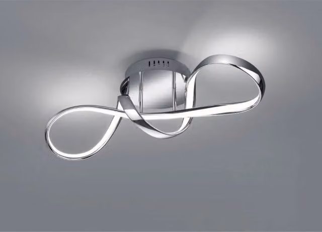 Plafoniera Perugia Design Fiocco Cromo Led Dimmer 4000k Trio Lighting