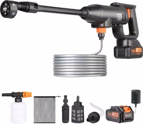 Idropulitrice Portatile Senza Fili Vevor con Batteria da 4,0 Ah e Valigetta, Colore Nero