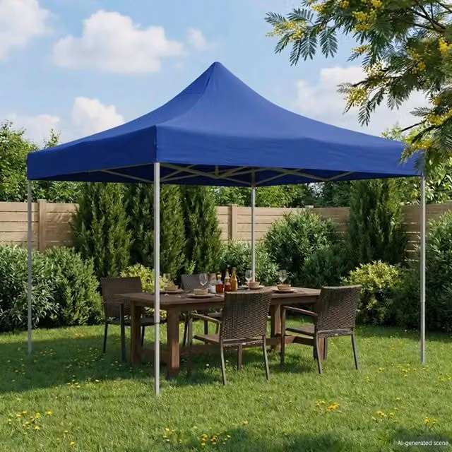 Tenda Party-Tenda da festa Blu 291 x 291 x 315 cm Tessuto Oxford 440179