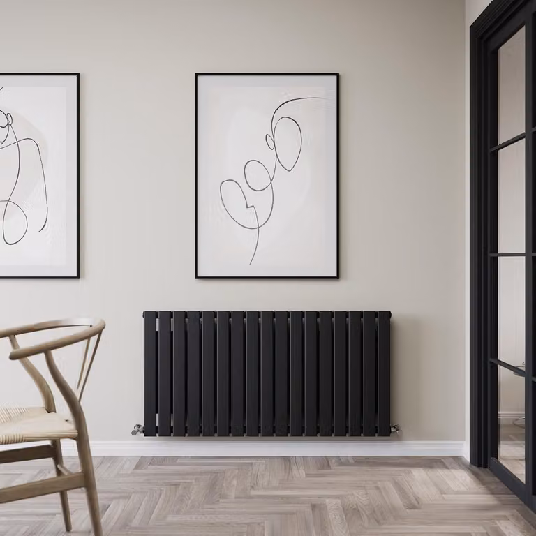 Radiatore Convettore di Design Tipo 11 (Orizzontale) - 600mm x 1190mm - Nero - Alpha